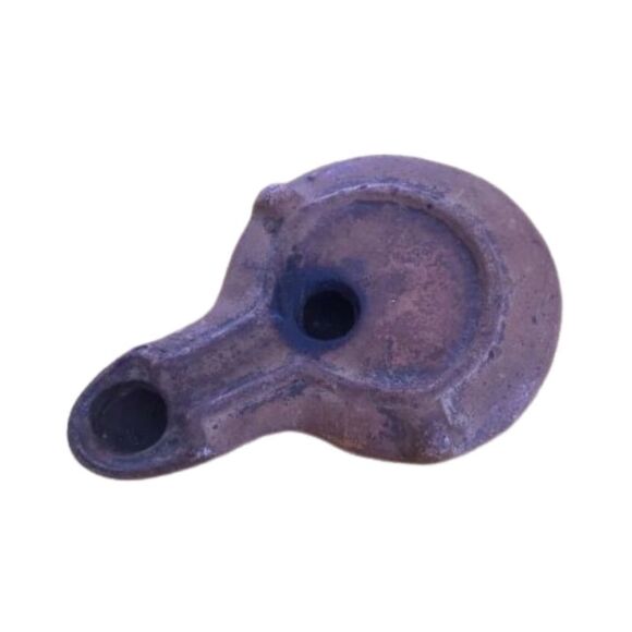 Ancient Roman Terracotta Oil Lamp 200 BC Pax Marked Original - Picture 2 of 4